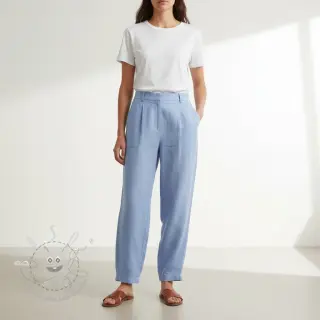 Leinenstoff gewaschen lavender blue