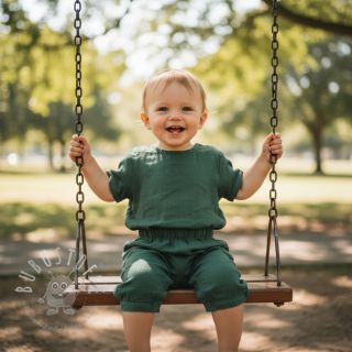 Leinenstoff gewaschen 170 g forest green