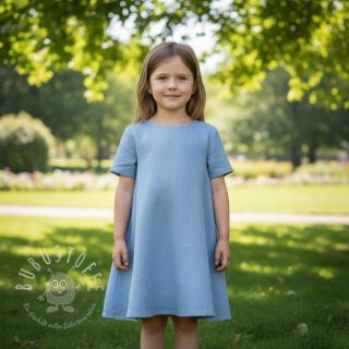 Leinenstoff gewaschen 170 g blue