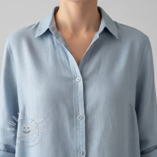 Leinenstoff gewaschen 170 g blue