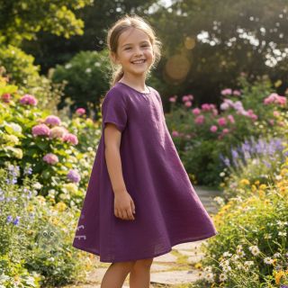 Leinenstoff gewaschen 170 g mulberry