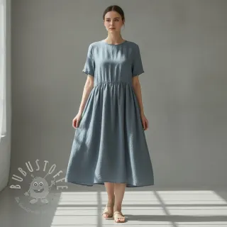 Leinenstoff gewaschen 170 g ocean green