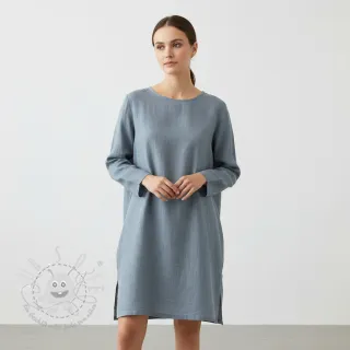 Leinenstoff gewaschen 170 g ocean green
