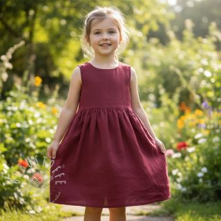 Leinenstoff gewaschen 170 g bordeaux