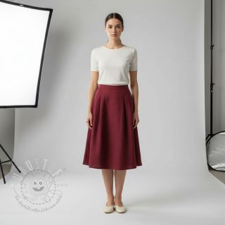 Leinenstoff gewaschen 170 g bordeaux