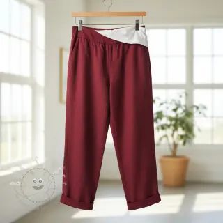 Leinenstoff gewaschen 170 g bordeaux