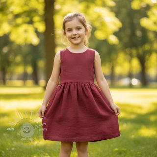 Leinenstoff gewaschen 170 g wine red