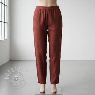 Leinenstoff gewaschen 170 g wine red