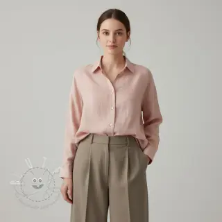 Leinenstoff gewaschen 170 g light rose