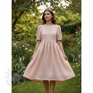 Leinenstoff gewaschen 170 g light rose