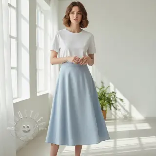 Leinenstoff gewaschen baby blue