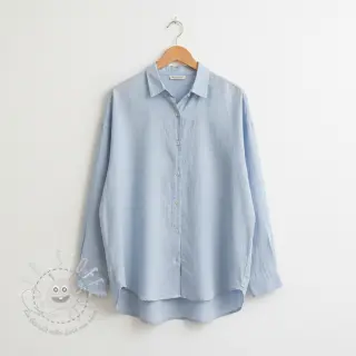 Leinenstoff gewaschen baby blue