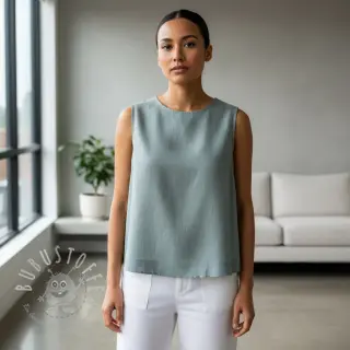 Leinenstoff gewaschen ocean green