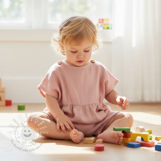 Leinenstoff gewaschen light salmon