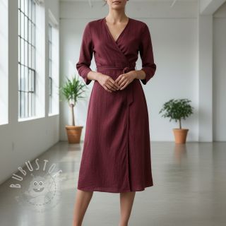 Leinenstoff gewaschen bordeaux