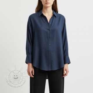 Leinenstoff gewaschen indigo