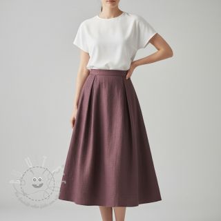 Leinenstoff gewaschen old purple