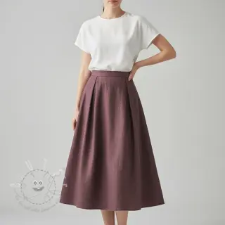 Leinenstoff gewaschen old purple