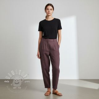 Leinenstoff gewaschen old purple