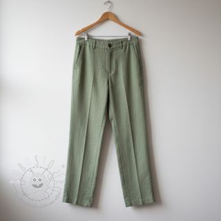 Leinenstoff gewaschen old green