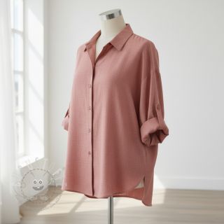 Leinenstoff gewaschen old rose