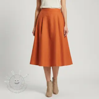 Leinenstoff gewaschen orange