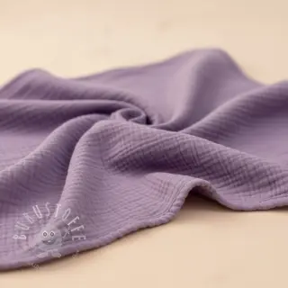 Double gauze/musselin dark lilac