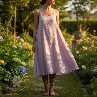 Double gauze/musselin soft lilac ORGANIC
