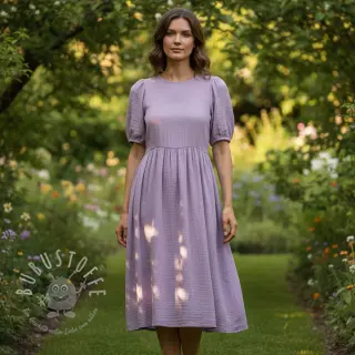 Double gauze/musselin dark lilac ORGANIC