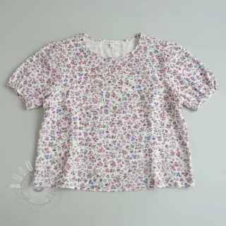 Double gauze/musselin Flower Michaela off white digital print