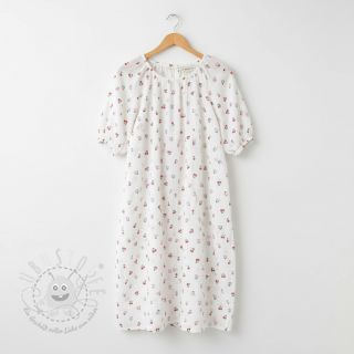 Double gauze/musselin Fruits cherry white