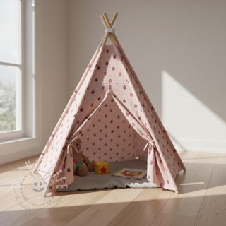 Double gauze/musselin Fruits apple soft rose