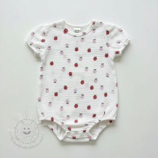 Double gauze/musselin Fruits apple white