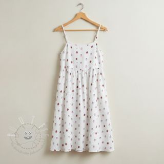 Double gauze/musselin Fruits apple white