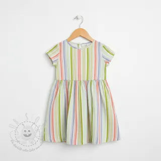 Double gauze/musselin Beach Stripe green