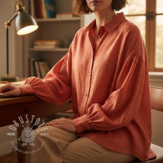 Double gauze/musselin Vintage red