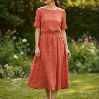 Double gauze/musselin Vintage red