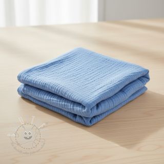 Double gauze/musselin royal blue