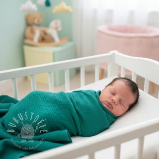 Double gauze/musselin dark teal