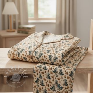 Double gauze/musselin Baby dino design B digital print