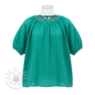 Double gauze/musselin dark teal ORGANIC