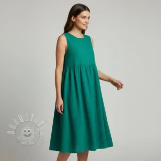 Double gauze/musselin dark teal ORGANIC