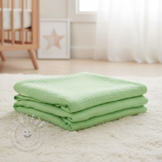 Double gauze/musselin light lime ORGANIC