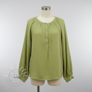 Double gauze/musselin old lime ORGANIC