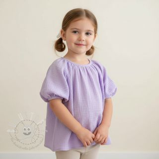 Double gauze/musselin bright violet ORGANIC