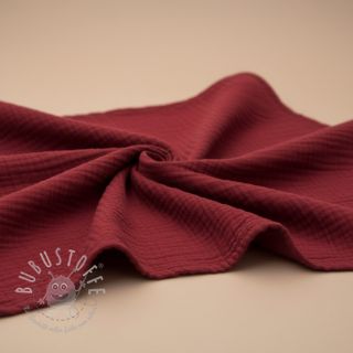 Double gauze/musselin wine ORGANIC