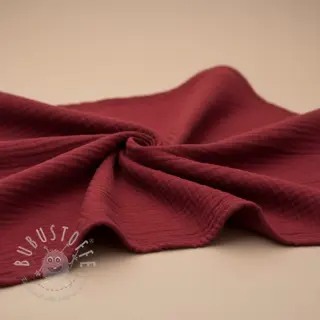 Double gauze/musselin wine ORGANIC