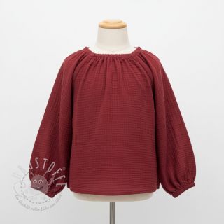 Double gauze/musselin wine ORGANIC