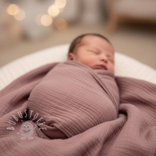 Double gauze/musselin light lilac ORGANIC