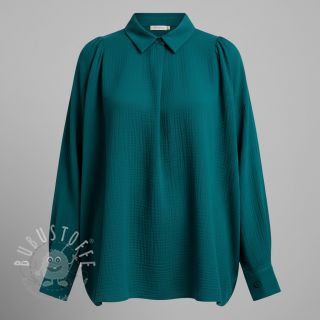 Double gauze/musselin petrol ORGANIC